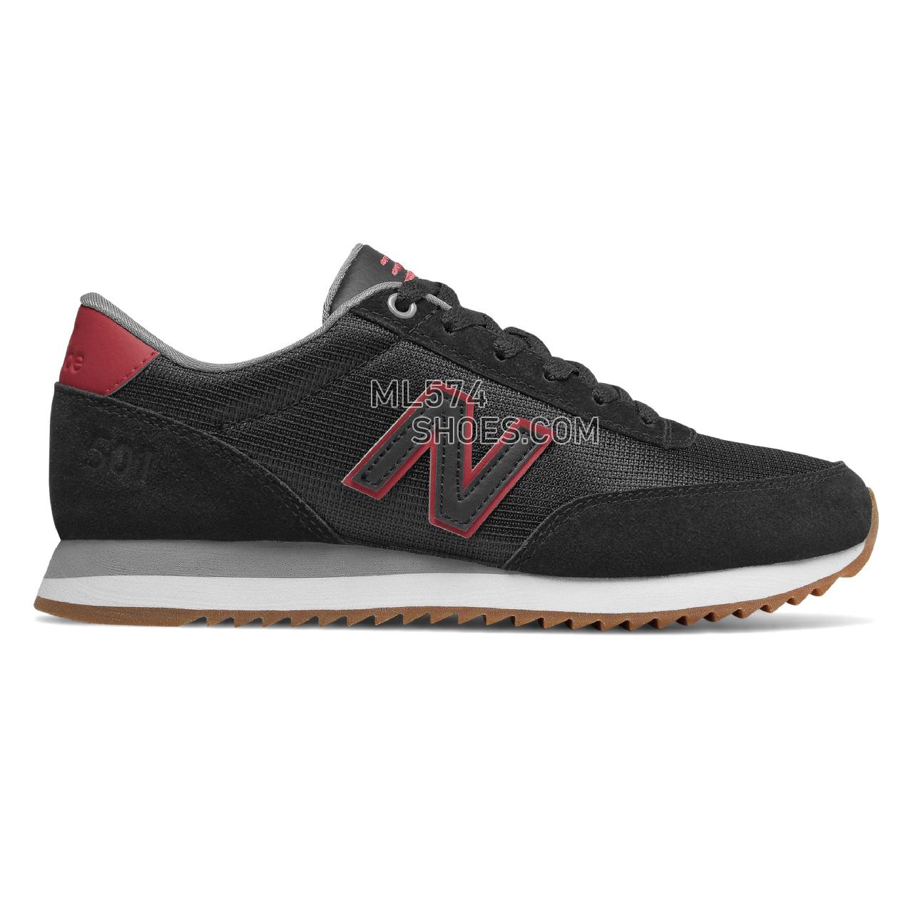 New Balance 501 - Women's 501 - Classic Black with Earth Red - WZ501MSA