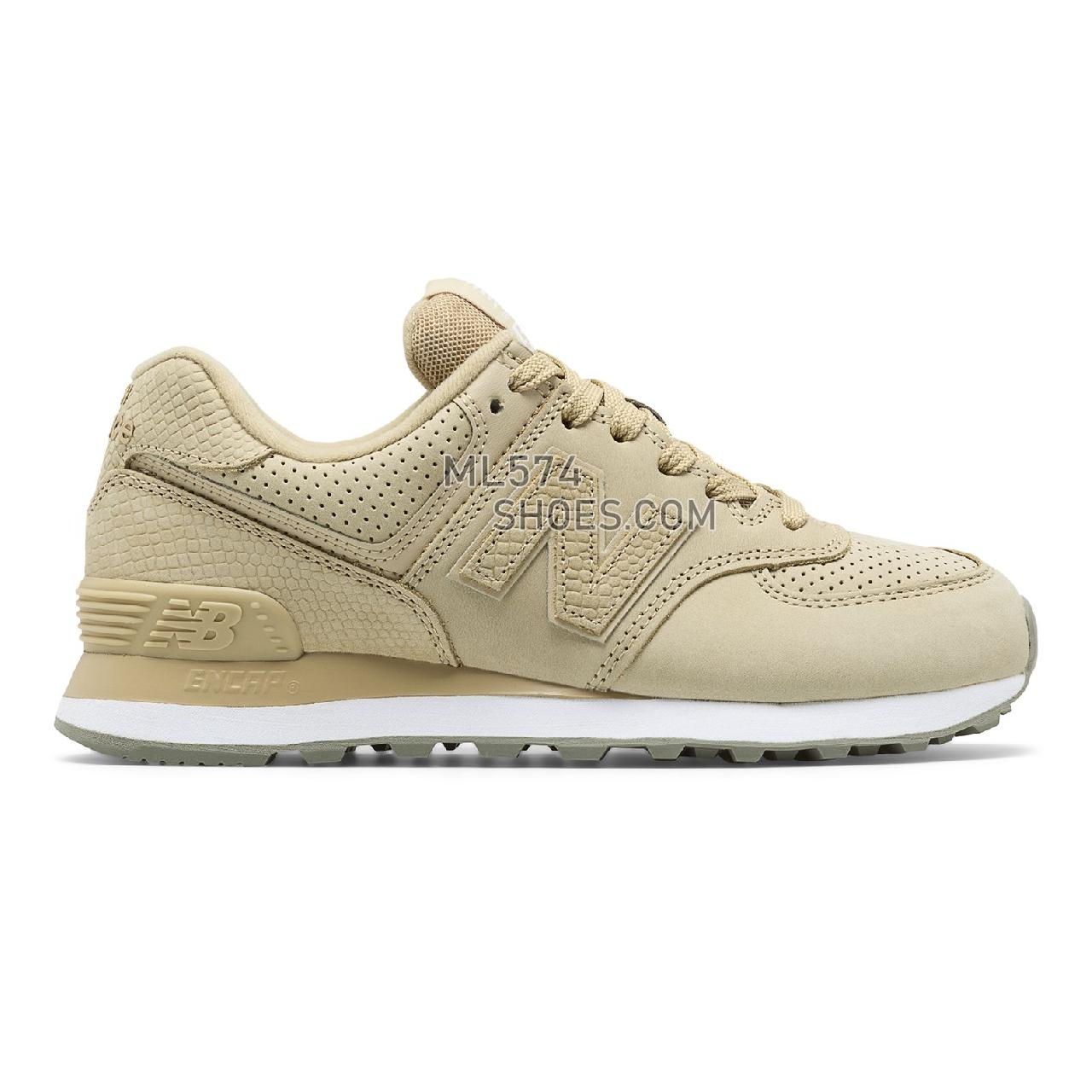 New Balance 574 Serpent Luxe - Women's 574 - Classic Beige - WL574URS