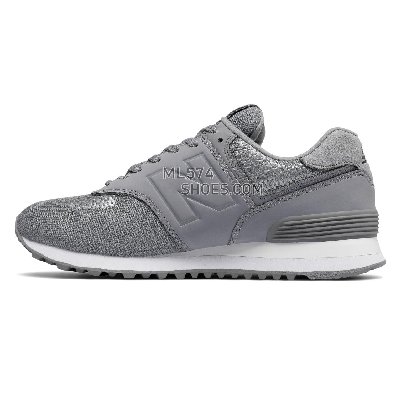 New Balance 574 Tech Raffia - Women's 574 - Classic Silver Grey with Steel - WL574FAB