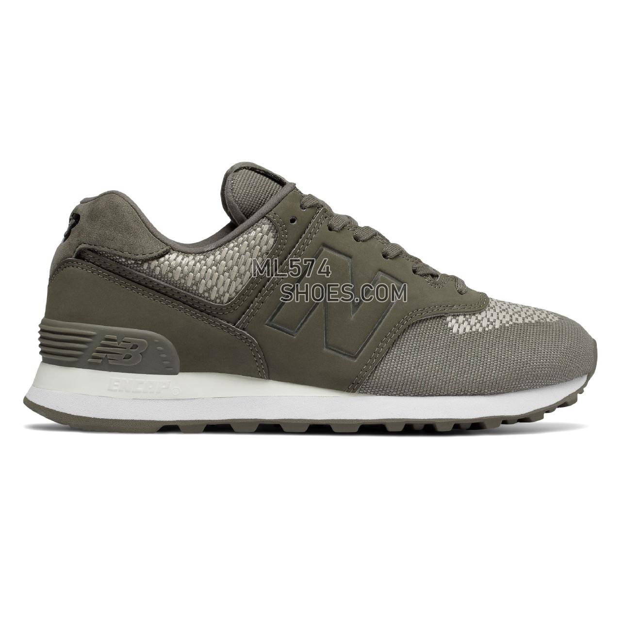 New Balance 574 Tech Raffia - Women's 574 - Classic Military Foliage Green with Stone Grey - WL574FAC