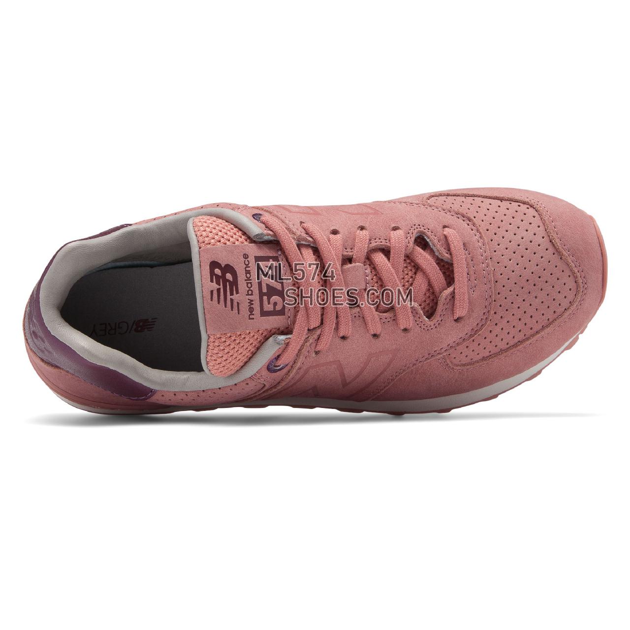 New Balance 574 NB Grey - Women's 574 - Classic Dusted Peach - WL574GRY