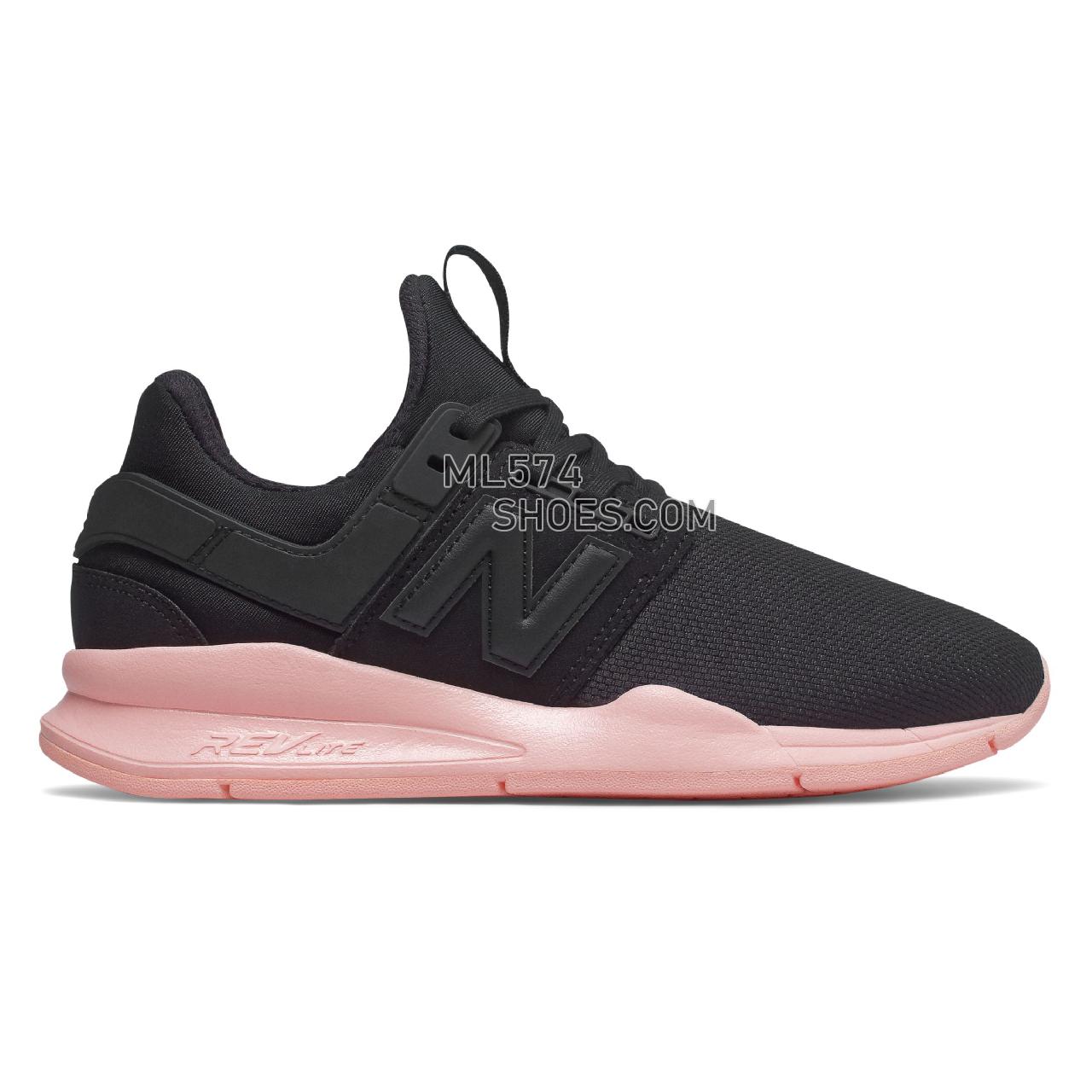New Balance 247 - Women's 247 - Classic Black with Himalayan Pink - WS247OA