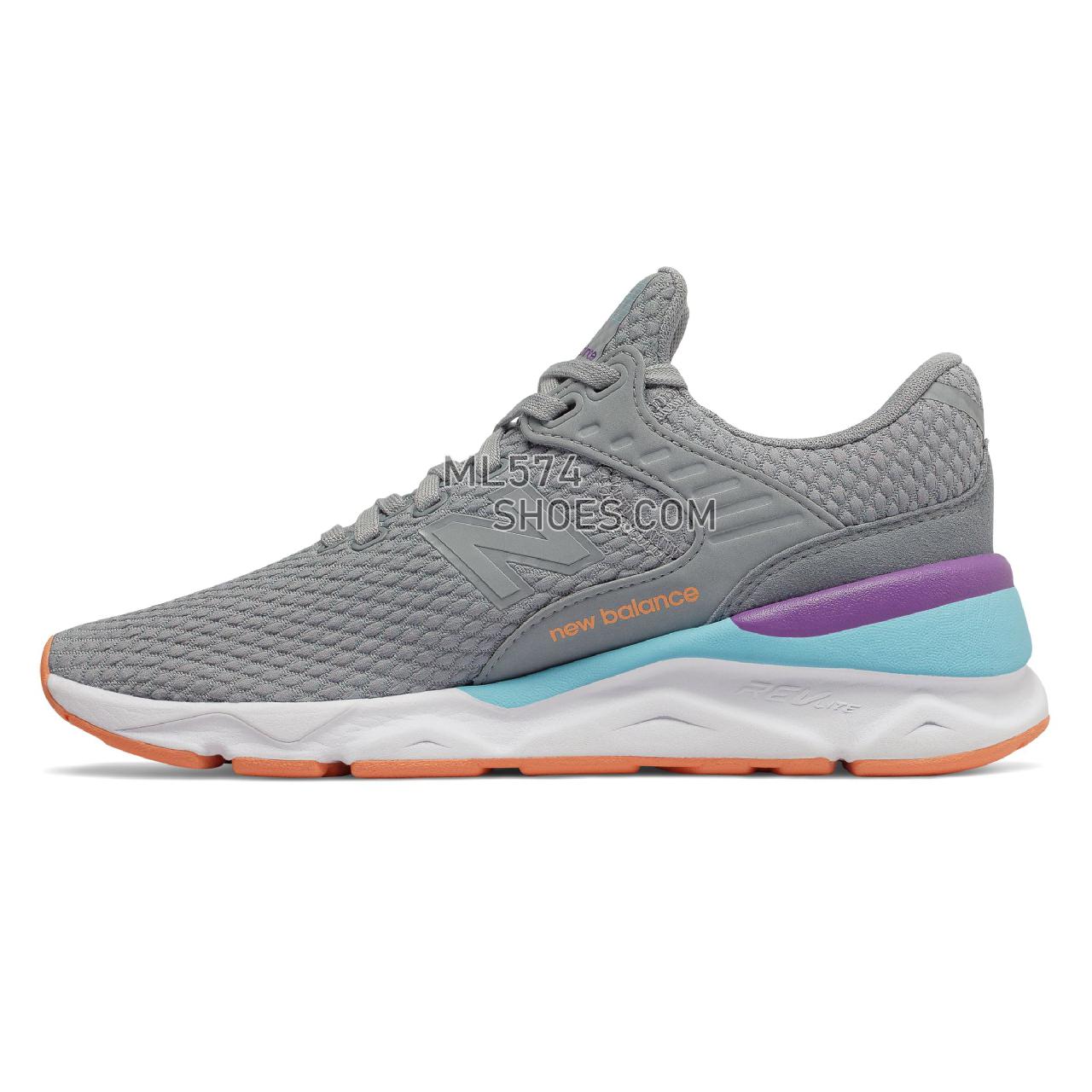 New Balance X-90 - Women's 90 - Classic Steel with Coral Reef - WSX90CLF