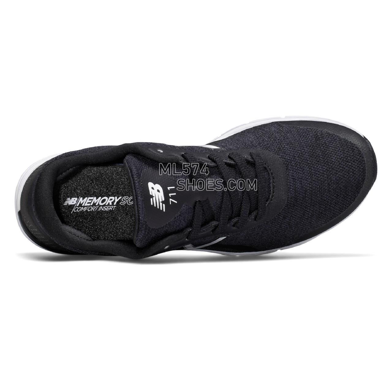 New Balance 711v3 Heathered Trainer - Women's 711 - X-training Black with White - WX711BH3