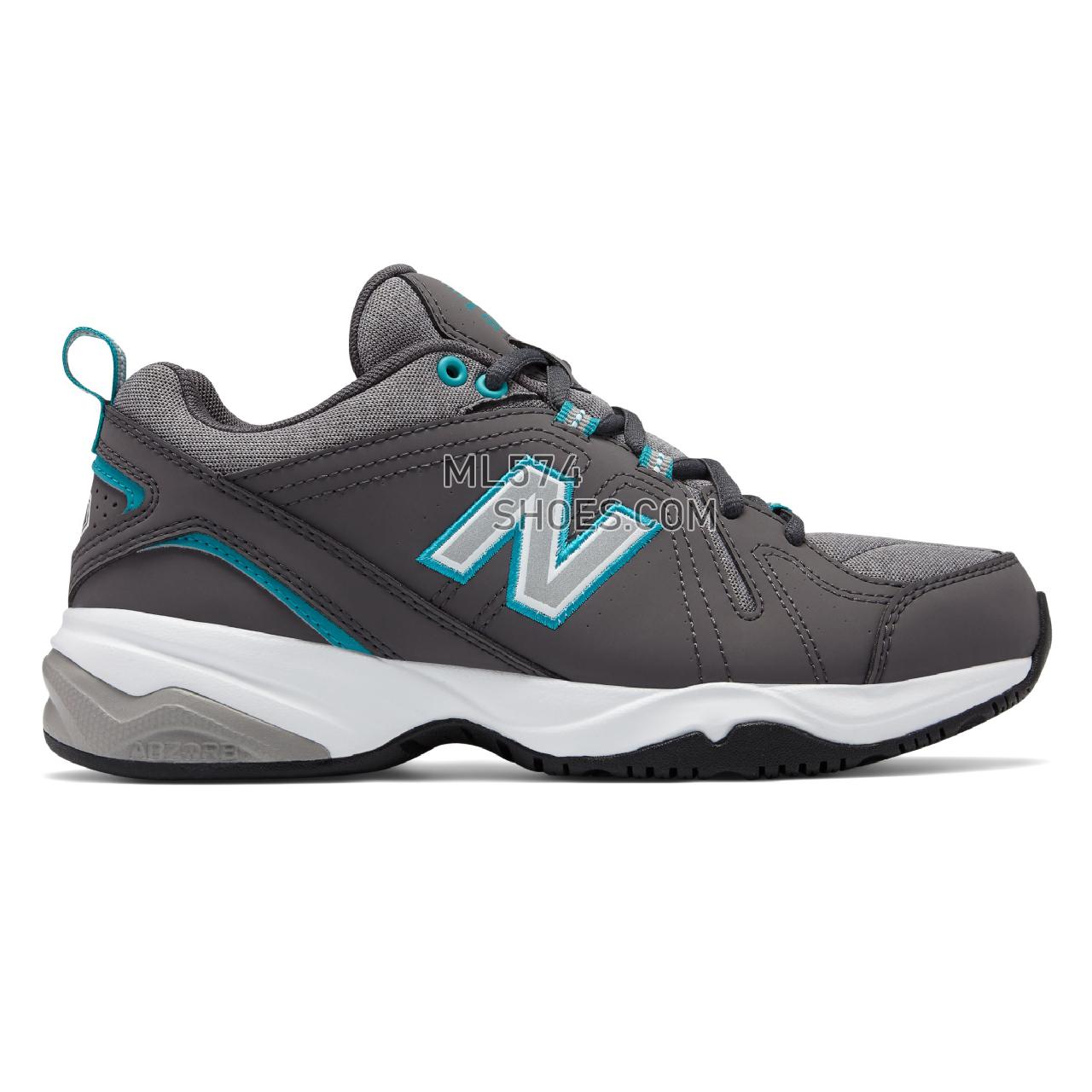 New Balance Womens 608v4 - Women's 608 - X-training Grey with Teal - WX608HH4