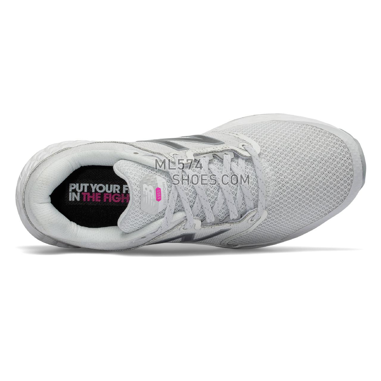 New Balance Fresh Foam 1165 Pink Ribbon - Women's 1165 - Walking White with Pink Glo - WW1165KM