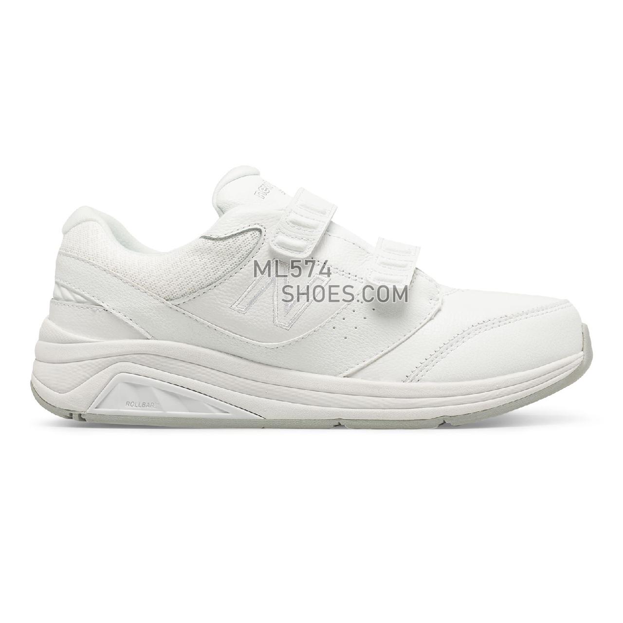 New Balance Women's Hook and Loop Leather 928v3 - Women's 928 - Walking White - WW928HW3