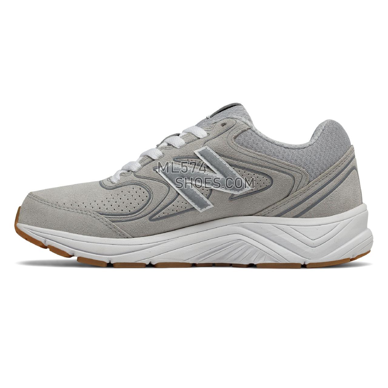 New Balance Suede 840v2 - Women's 840 - Walking Grey with White - WW840GY2