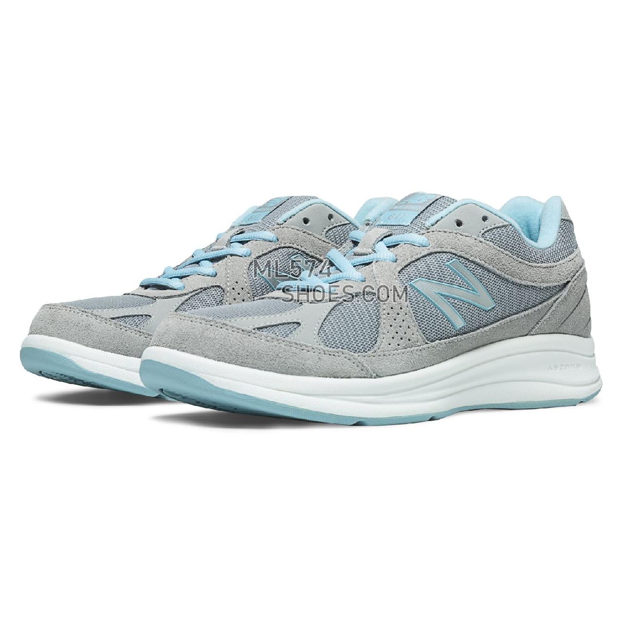 New Balance New Balance 877 - Women's 877 - Walking Silver with Aqua - WW877SB