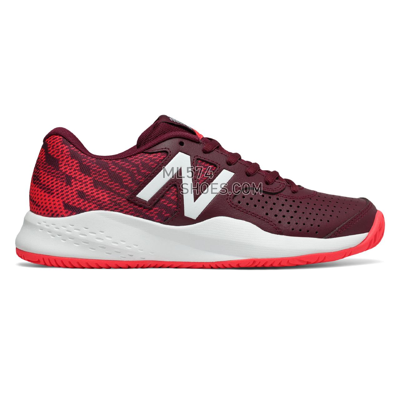 New Balance 696v3 - Women's 696 - Tennis / Court Oxblood with Vivid Coral - WCH696O3