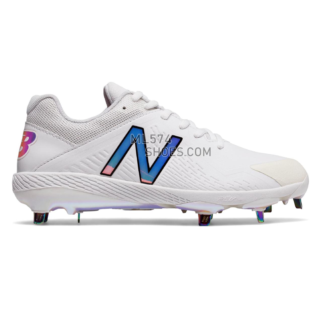 New Balance Low-Cut Fuse1 Metal Cleat - Women's 1 - Baseball White with Rose Gold - SMFUSEH1