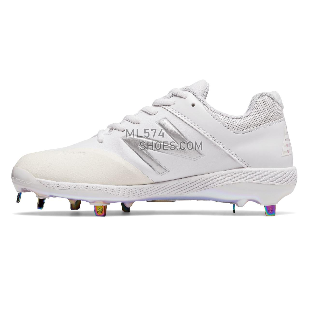 New Balance Low-Cut Fuse1 Metal Cleat - Women's 1 - Baseball White with Rose Gold - SMFUSEH1