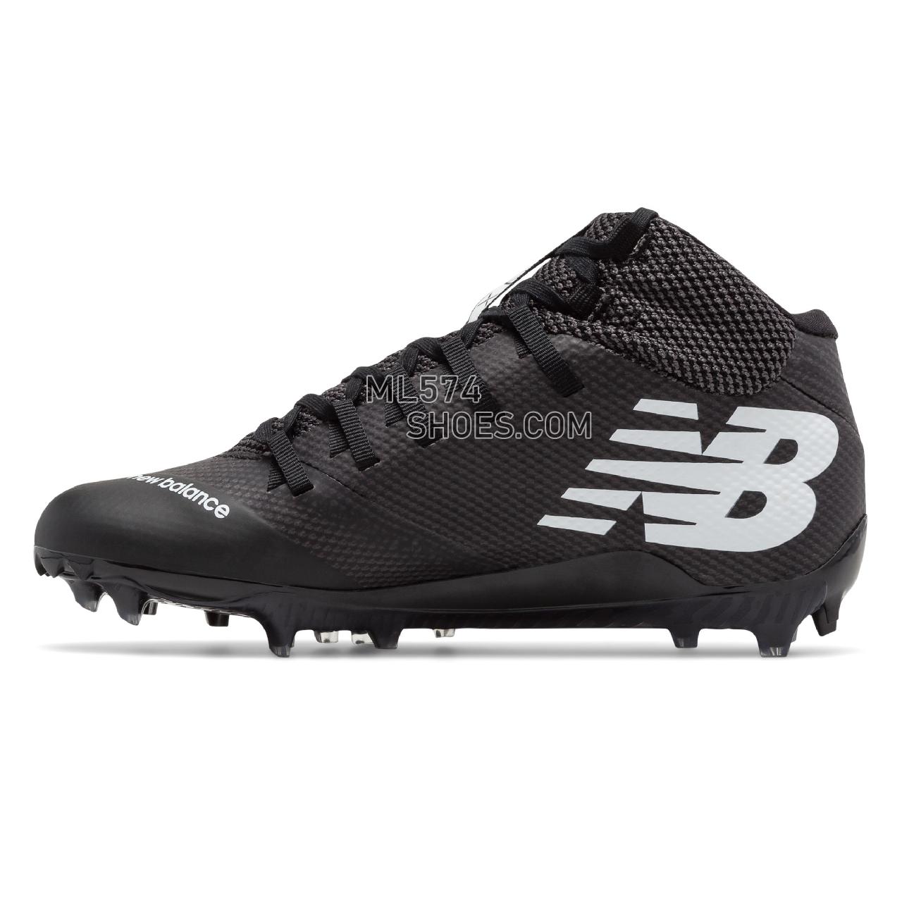 New Balance Burn X Mid-Cut - Women's  - Lacrosse Black with White - WBURNXMB