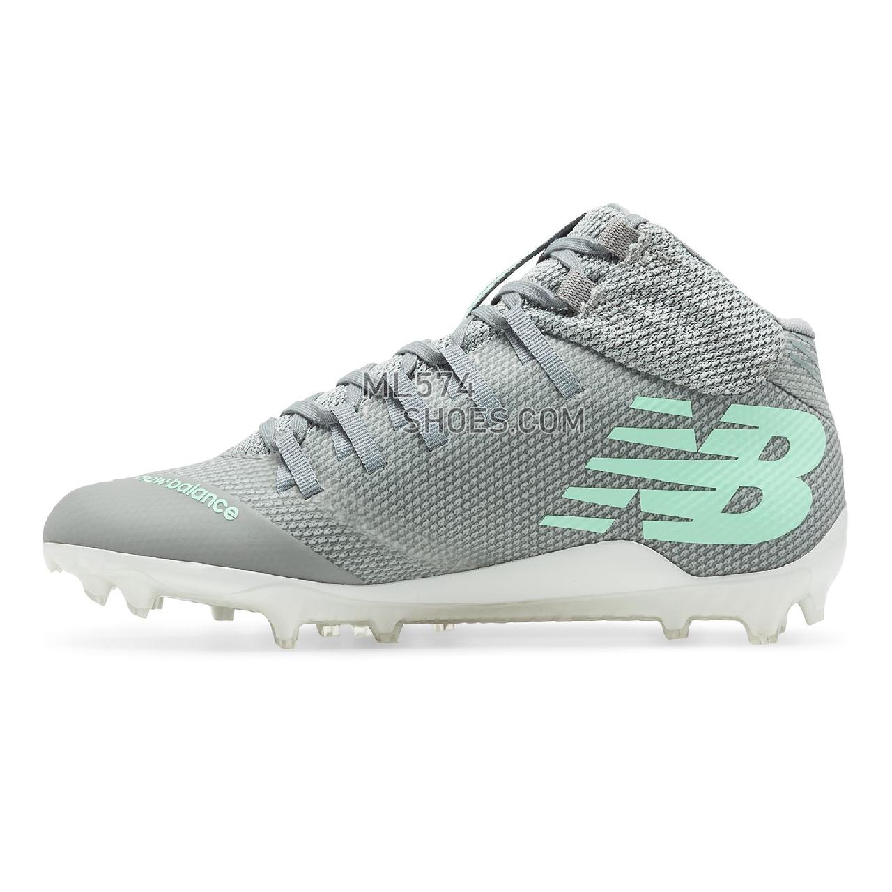 New Balance Burn X Mid-Cut - Women's  - Lacrosse Grey with Seafoam - WBURNXMG