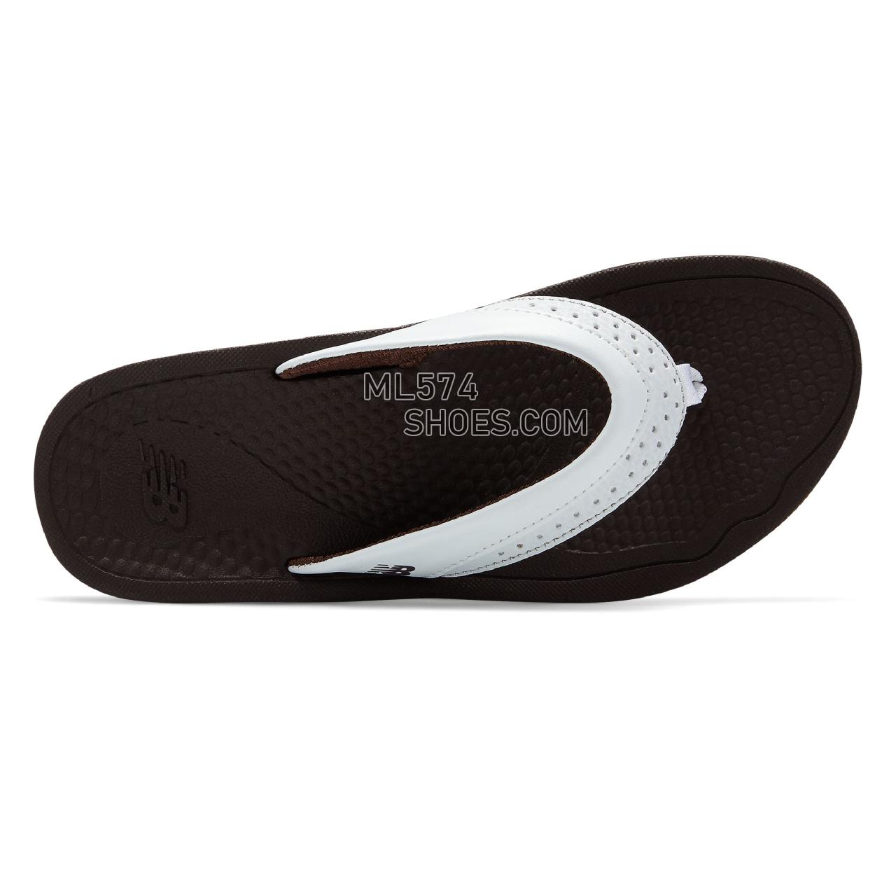 New Balance Renew Thong - Women's 6086 - Sandals Brown with White - W6086BRWT