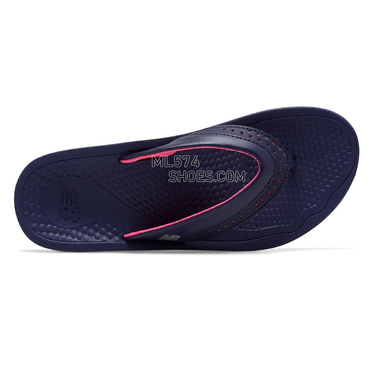 New Balance Renew Thong - Women's 6086 - Sandals Navy with Pink Zing - W6086NVP