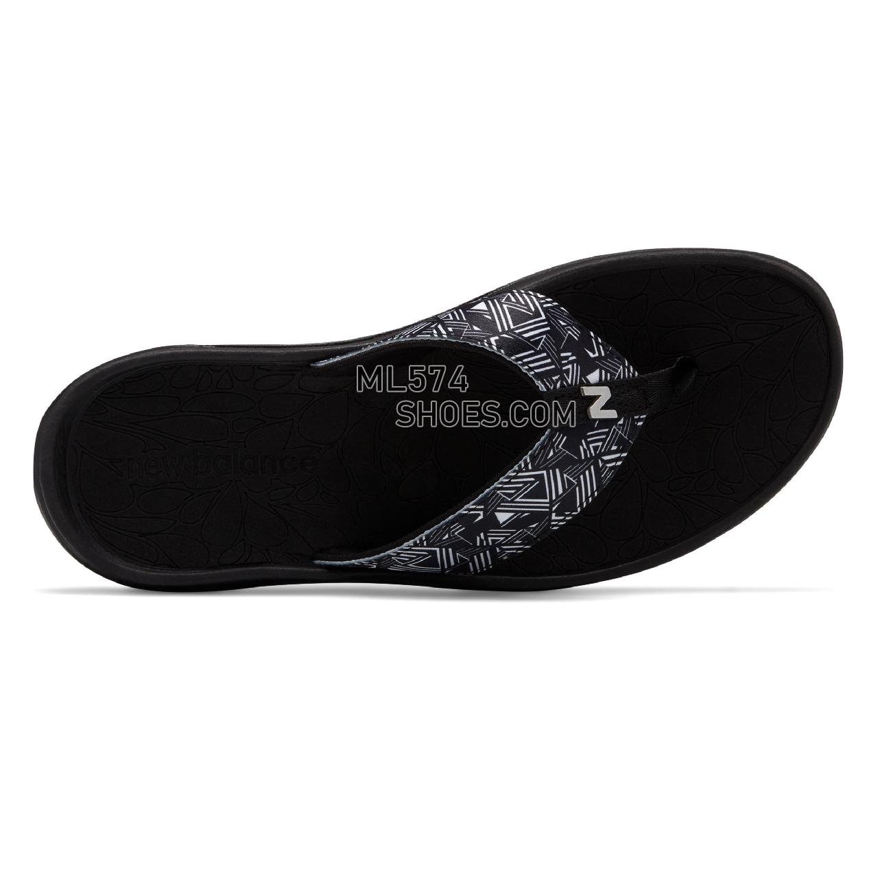 New Balance Revive Sport Thong - Women's 6087 - Sandals Black with White - W6087MLT