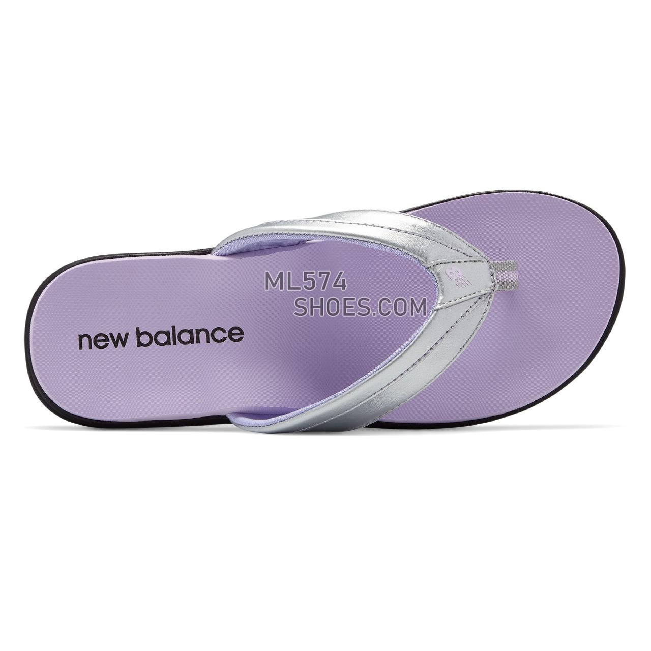 New Balance Jojo Thong - Women's 6090 - Sandals Silver with Violet - W6090SLV