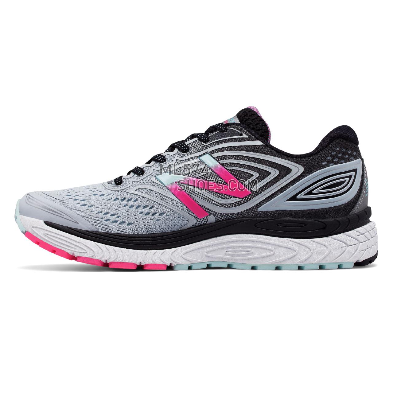 New Balance 880v7 - Women's 880 - Running Light Porcelain Blue with Black and Alpha Pink - W880GB7