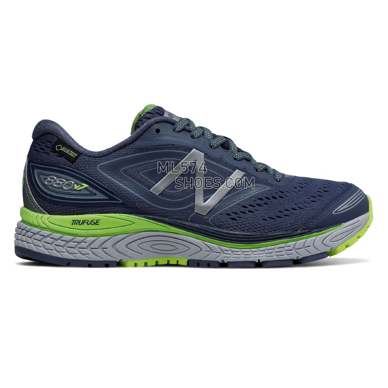 New Balance 880v7 GTX - Women's 880 - Running Vintage Indigo with Cyclone and Lime Glo - W880BX7