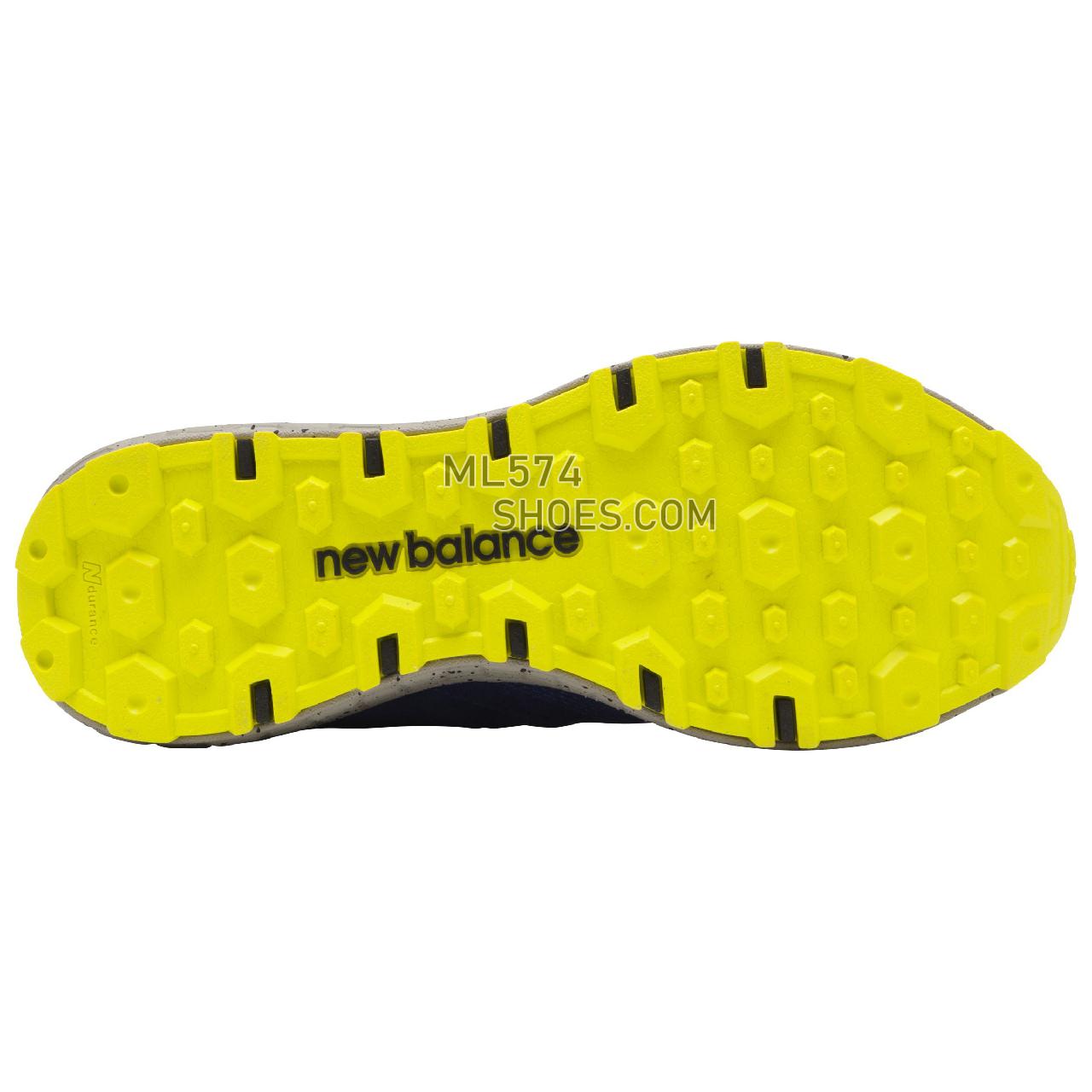 New Balance Fresh Foam Crag Trail - Men's Trail Running - Techtonic Blue with Sulphur Yellow - MTCRGRN1