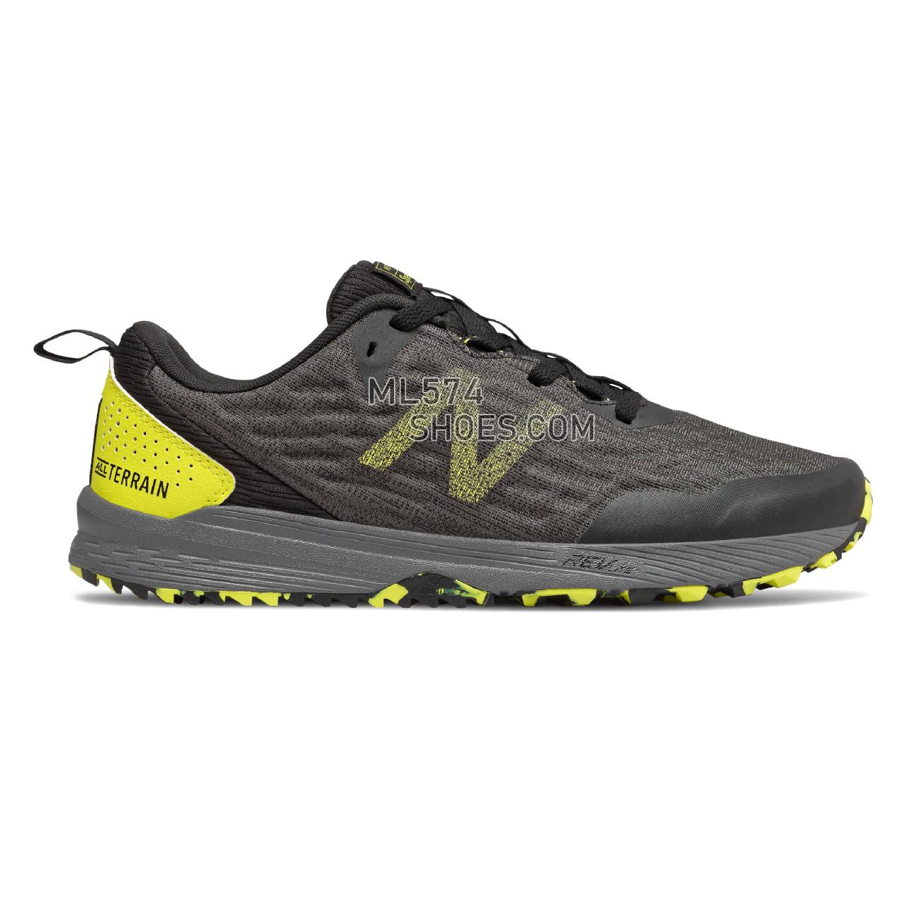 New Balance NITREL v3 - Men's Trail Running - Black with Sulphur Yellow - MTNTRCS3