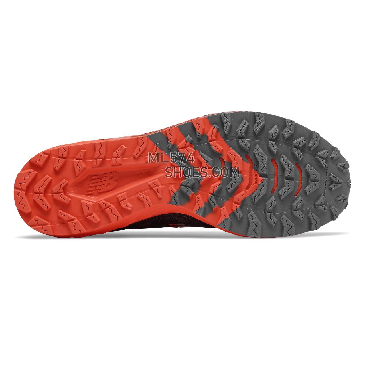 New Balance Summit Unknown GTX - Men's Trail Running - Black with Lead and Coral Glow - MTUNKNGT