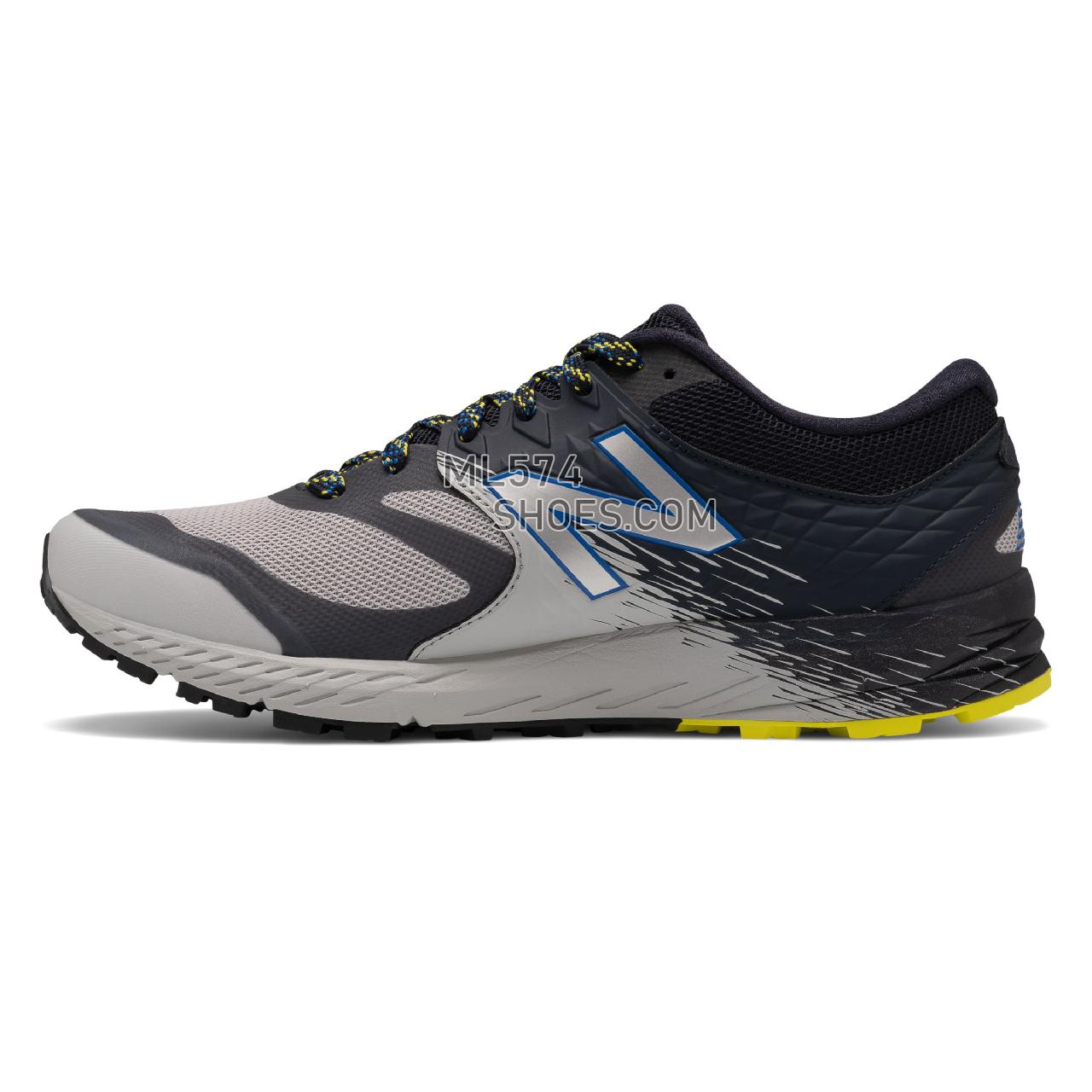 New Balance Summit K.O.M. - Men's Trail Running - Rain Cloud with Eclipse and Sulphur Yellow - MTSKOMGN