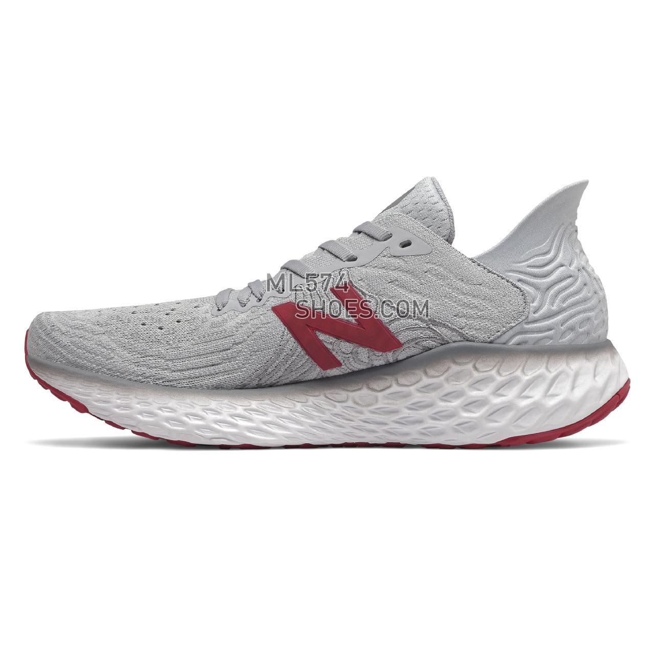 New Balance Fresh Foam 1080v10 - Men's Neutral Running - Summer Fog with Neo Crimson and White - M1080G10