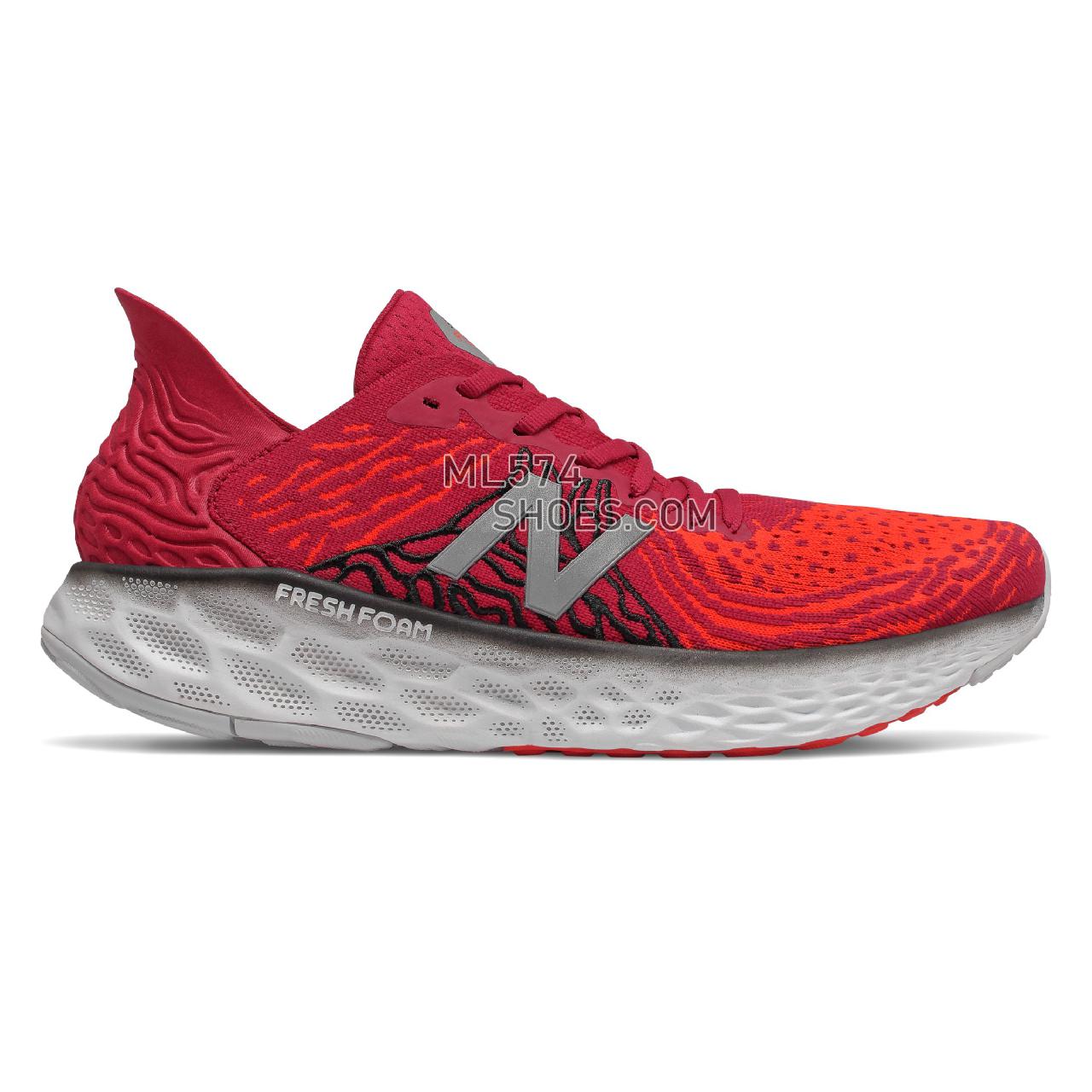 New Balance Fresh Foam 1080v10 - Men's Neutral Running - Neo Crimson with Neo Flame and Black - M1080R10