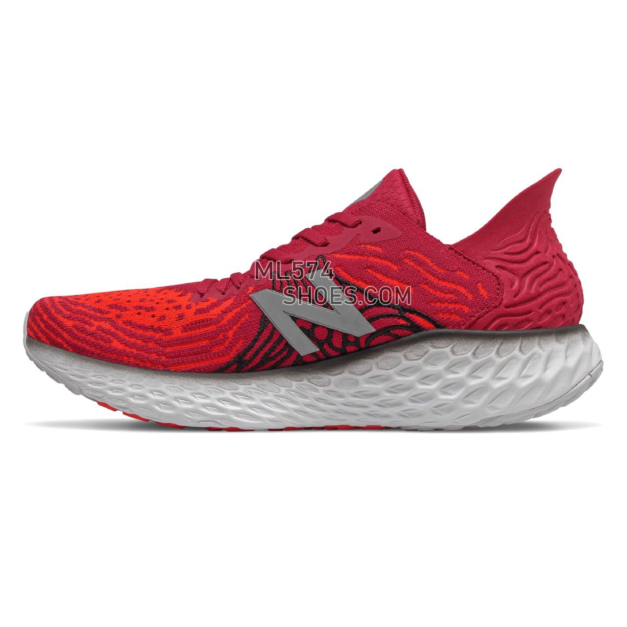 New Balance Fresh Foam 1080v10 - Men's Neutral Running - Neo Crimson with Neo Flame and Black - M1080R10