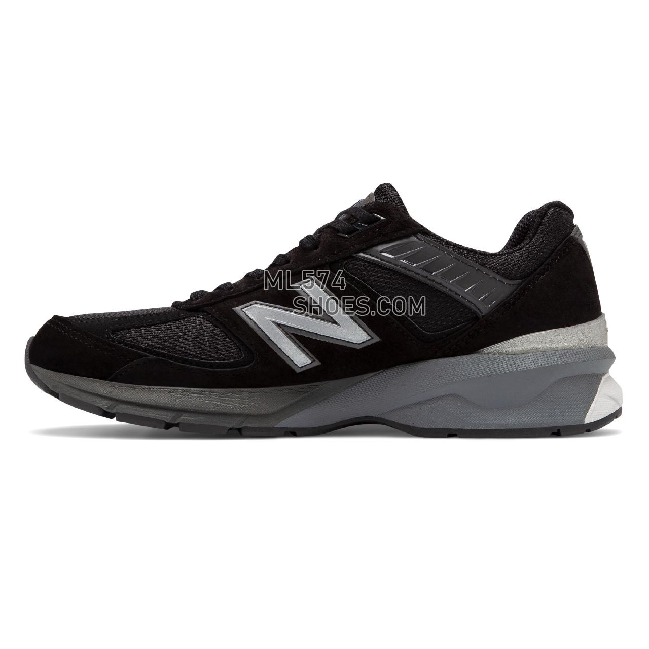 New Balance 990v5 Made in US - Men's Neutral Running - Black with Silver - M990BK5