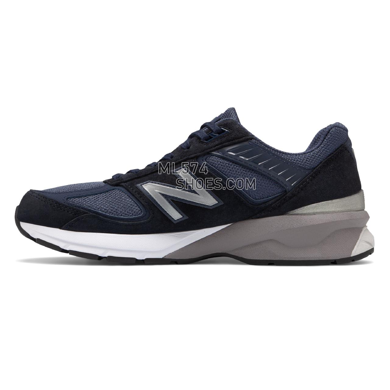 New Balance 990v5 Made in US - Men's Neutral Running - Navy with Silver - M990NV5