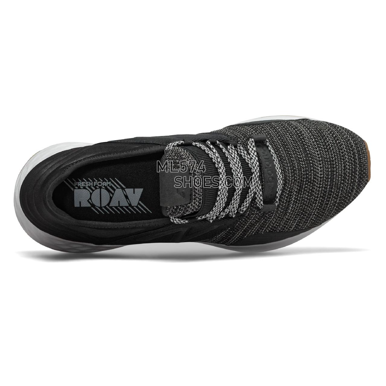 New Balance Fresh Foam Roav Knit - Men's Neutral Running - Black with Summer Fog - MROAVKB
