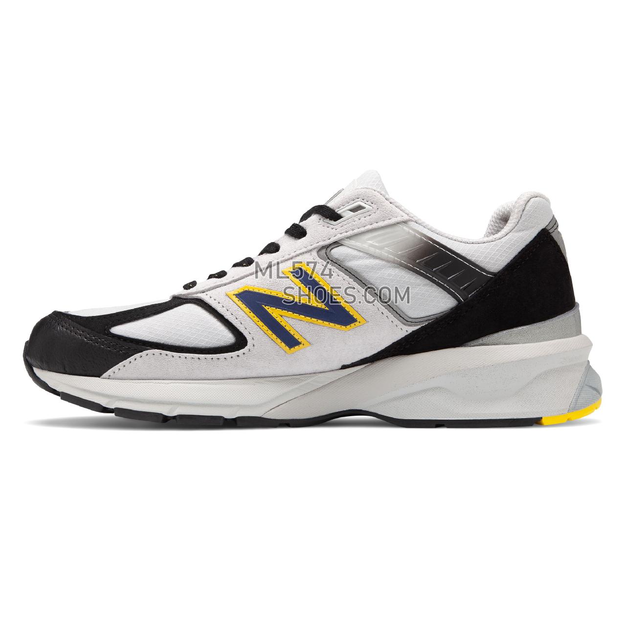 New Balance Made in US 990v5 - Men's Neutral Running - Silver with Black - M990SB5