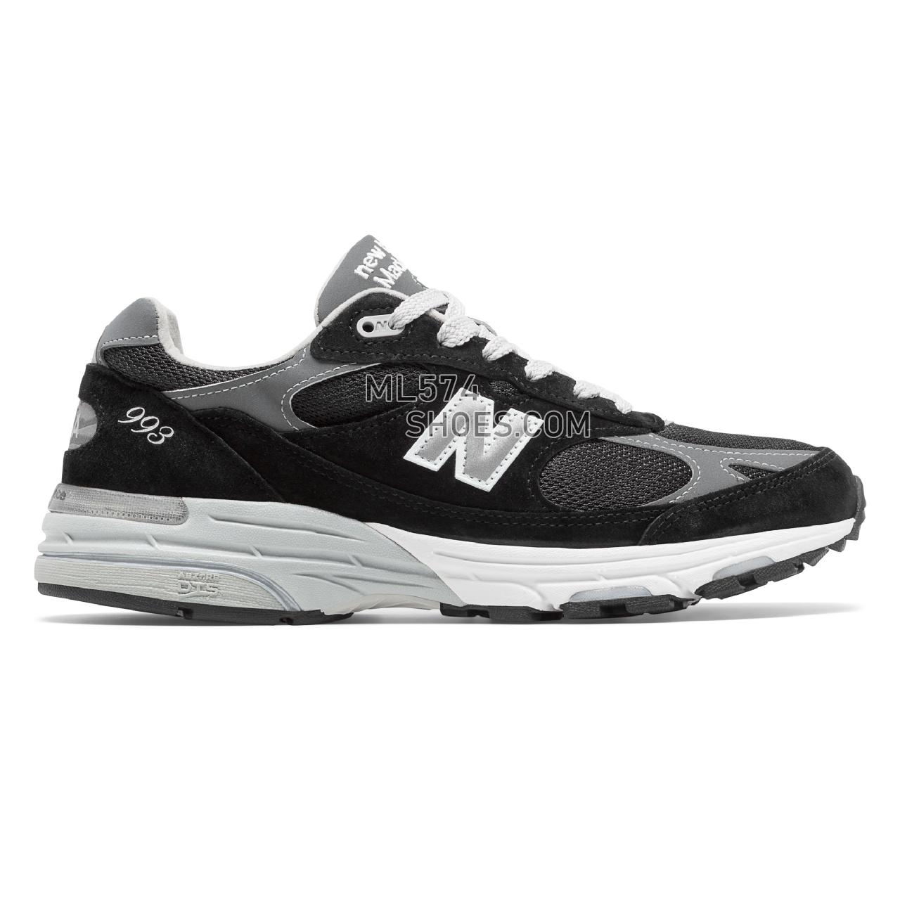 New Balance Made in US 993 - Men's Neutral Running - Black with Grey - MR993BK