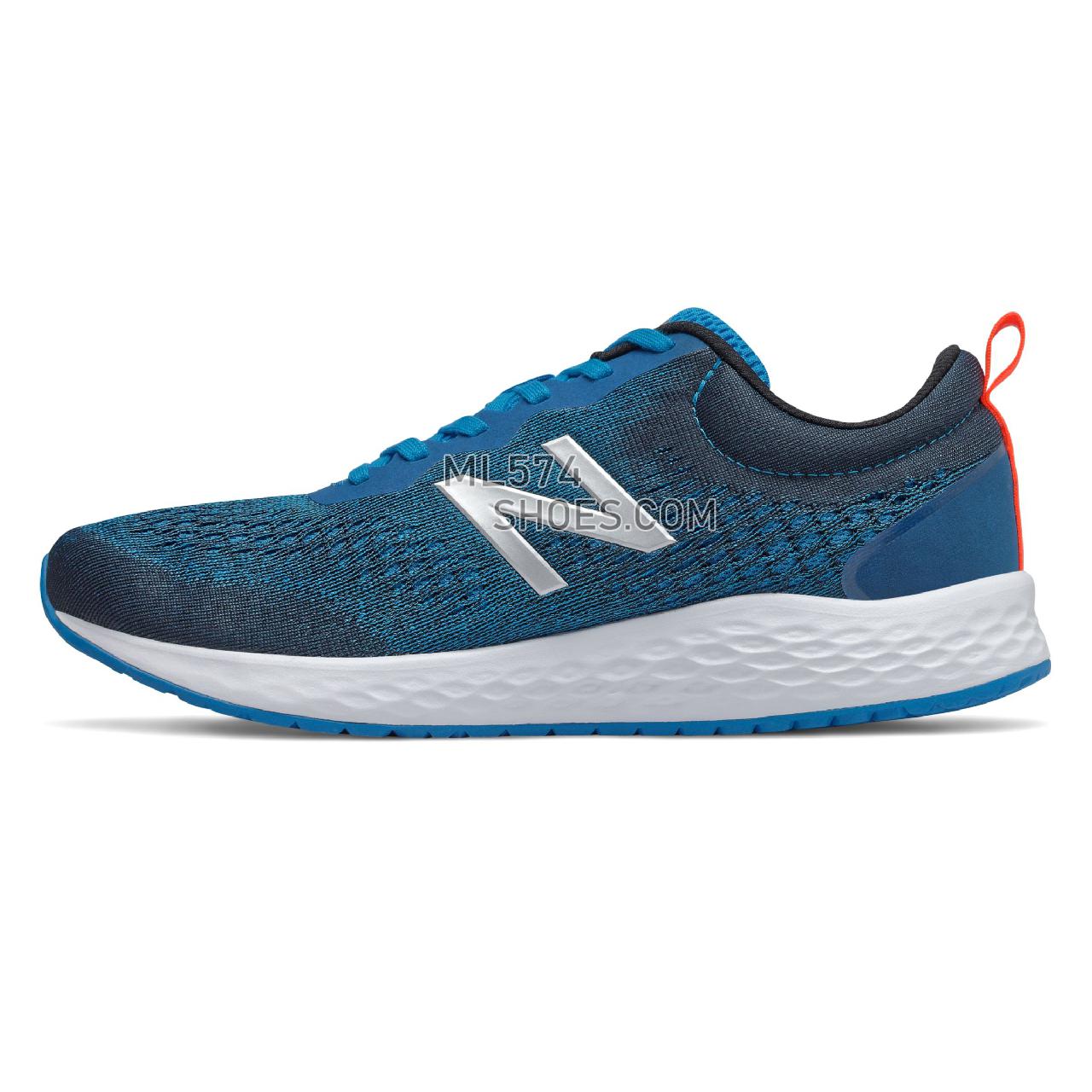 New Balance Fresh Foam Arishi v3 - Men's Neutral Running - Vision Blue with Alpha Orange - MARISSG3