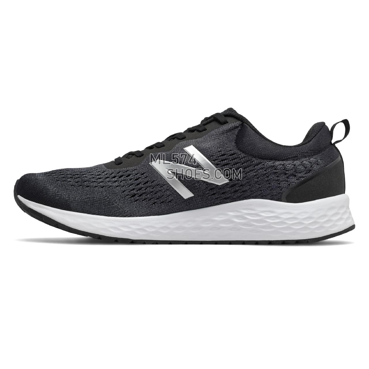 New Balance Fresh Foam Arishi - Men's Neutral Running - Black with Orca and Silver Metallic - MARISLB3