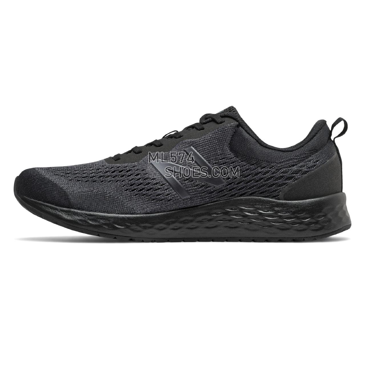 New Balance Fresh Foam Arishi - Men's Neutral Running - Black with Lead and Dark Silver Metallic - MARISLK3