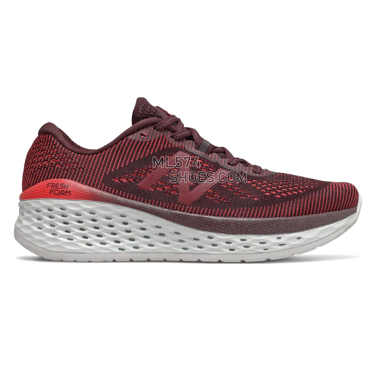 New Balance Fresh Foam More - Men's Neutral Running - Henna with Energy Red and Burgundy - MMORHN