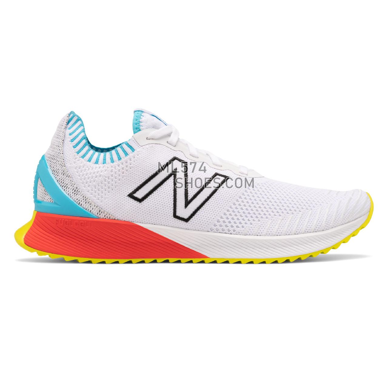 New Balance FuelCell Echo - Men's Neutral Running - White with Bayside and Energy Red - MFCECSW