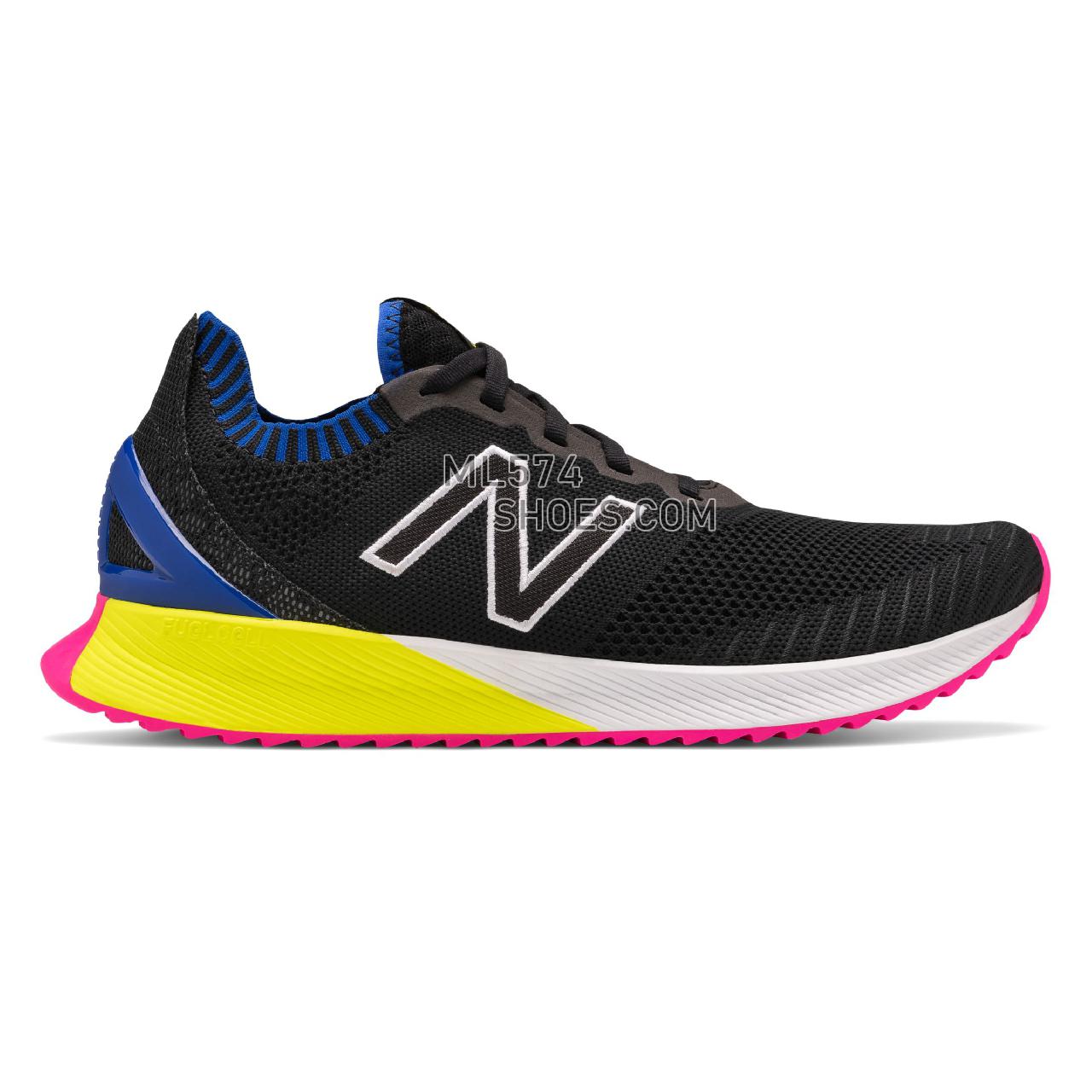 New Balance FuelCell Echo - Men's Neutral Running - Black with UV Blue and Sulphur Yellow - MFCECSB