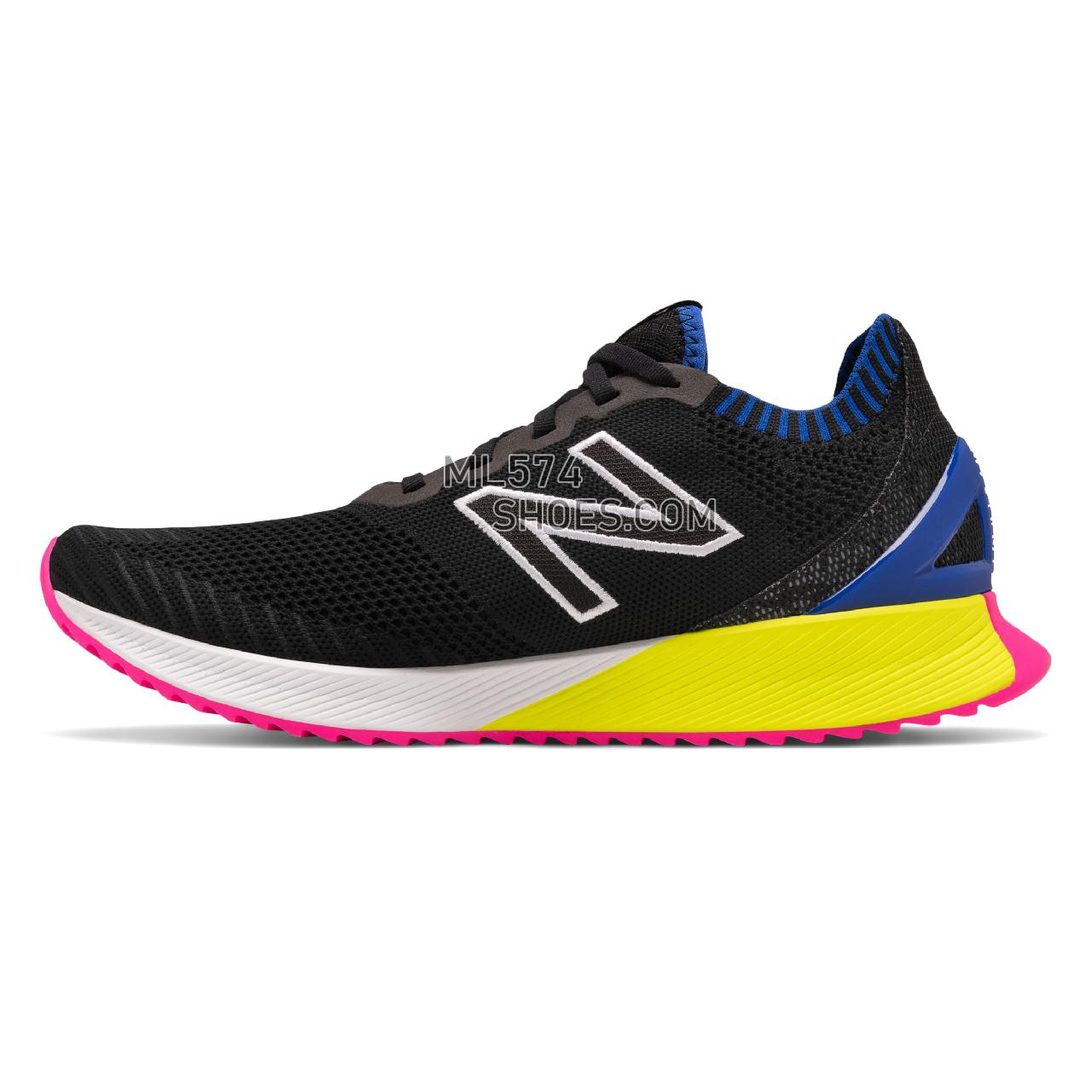 New Balance FuelCell Echo - Men's Neutral Running - Black with UV Blue and Sulphur Yellow - MFCECSB