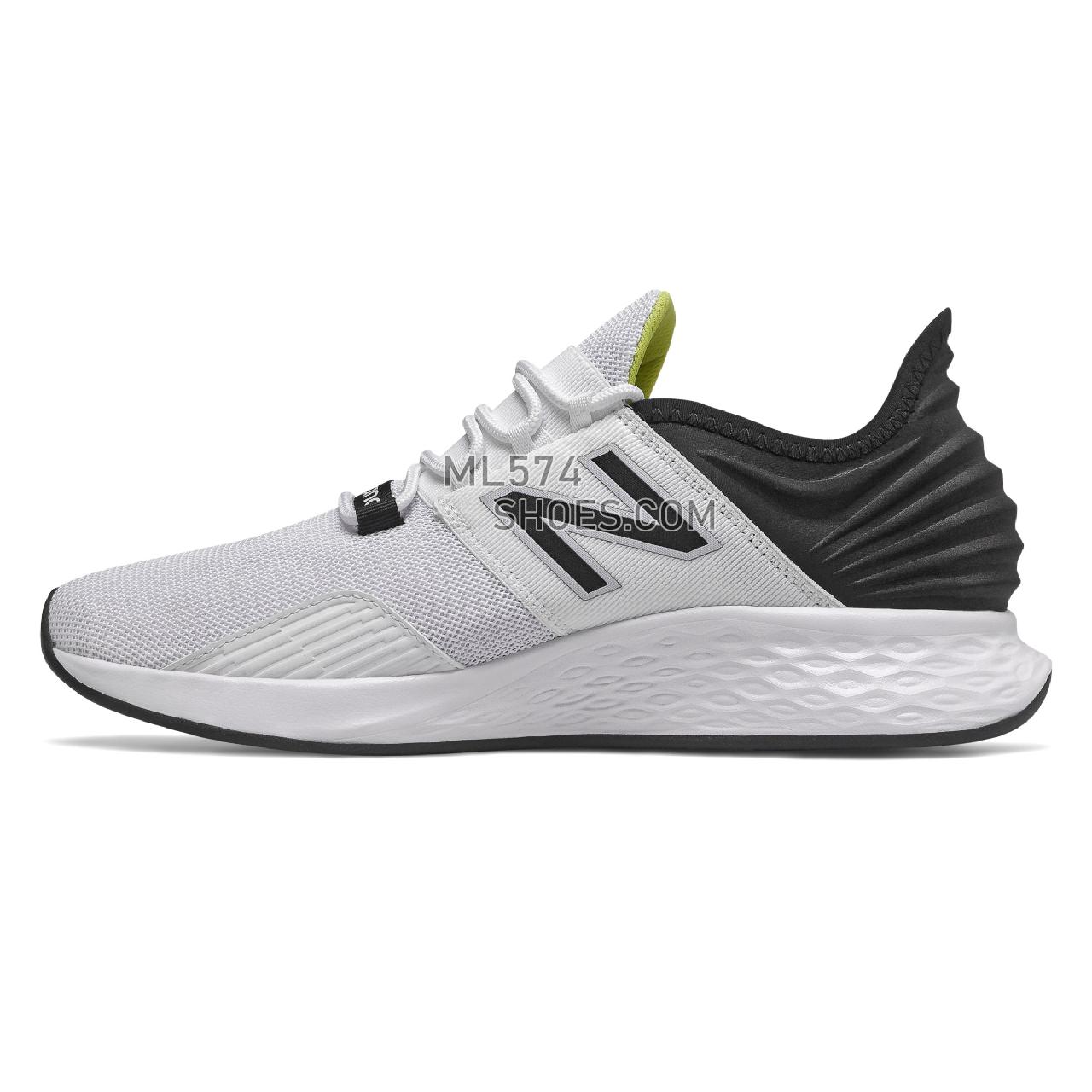 New Balance Fresh Foam Roav Running - Men's Neutral Running - White with Black - MROAVLW