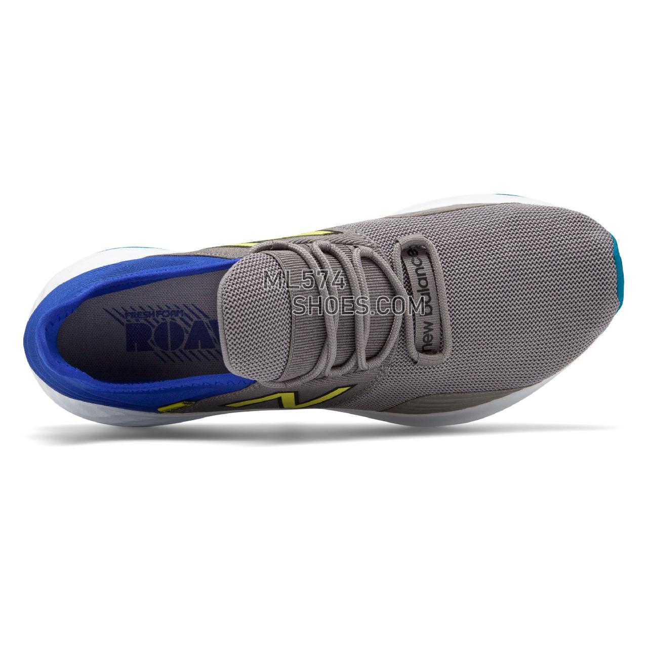 New Balance Fresh Foam Roav Running - Men's Neutral Running - Marblehead with UV Blue and Hi Lite - MROAVLR