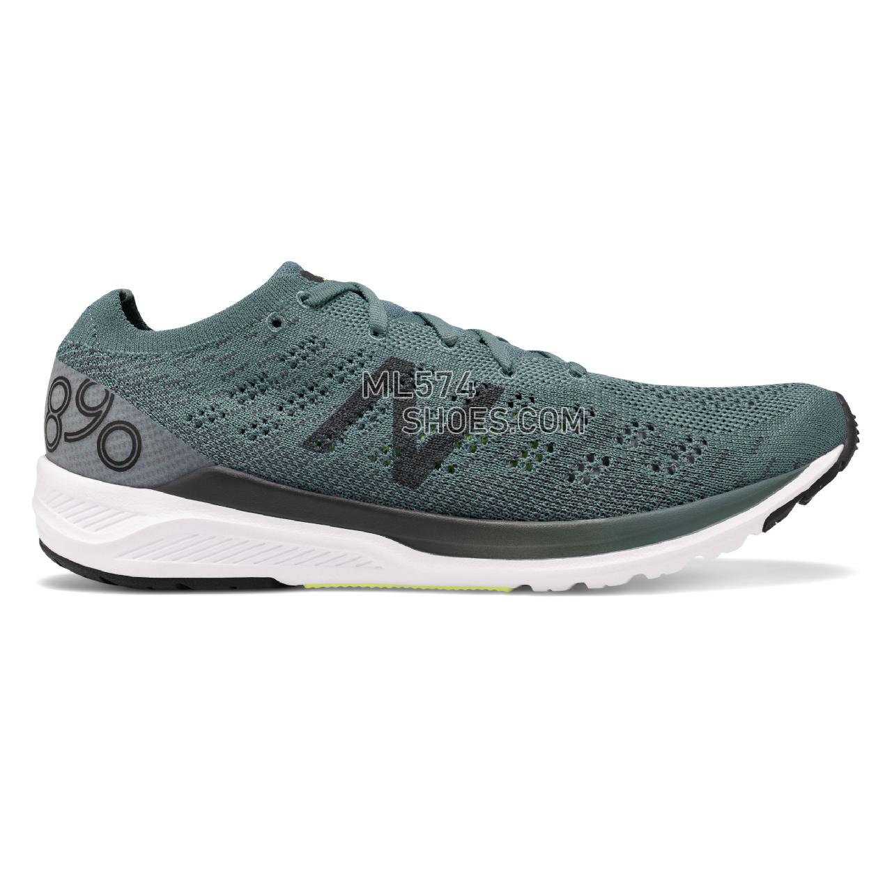New Balance 890v7 - Men's Neutral Running - Dark Agave with Orca and Bleached Lime Glo - M890GG7