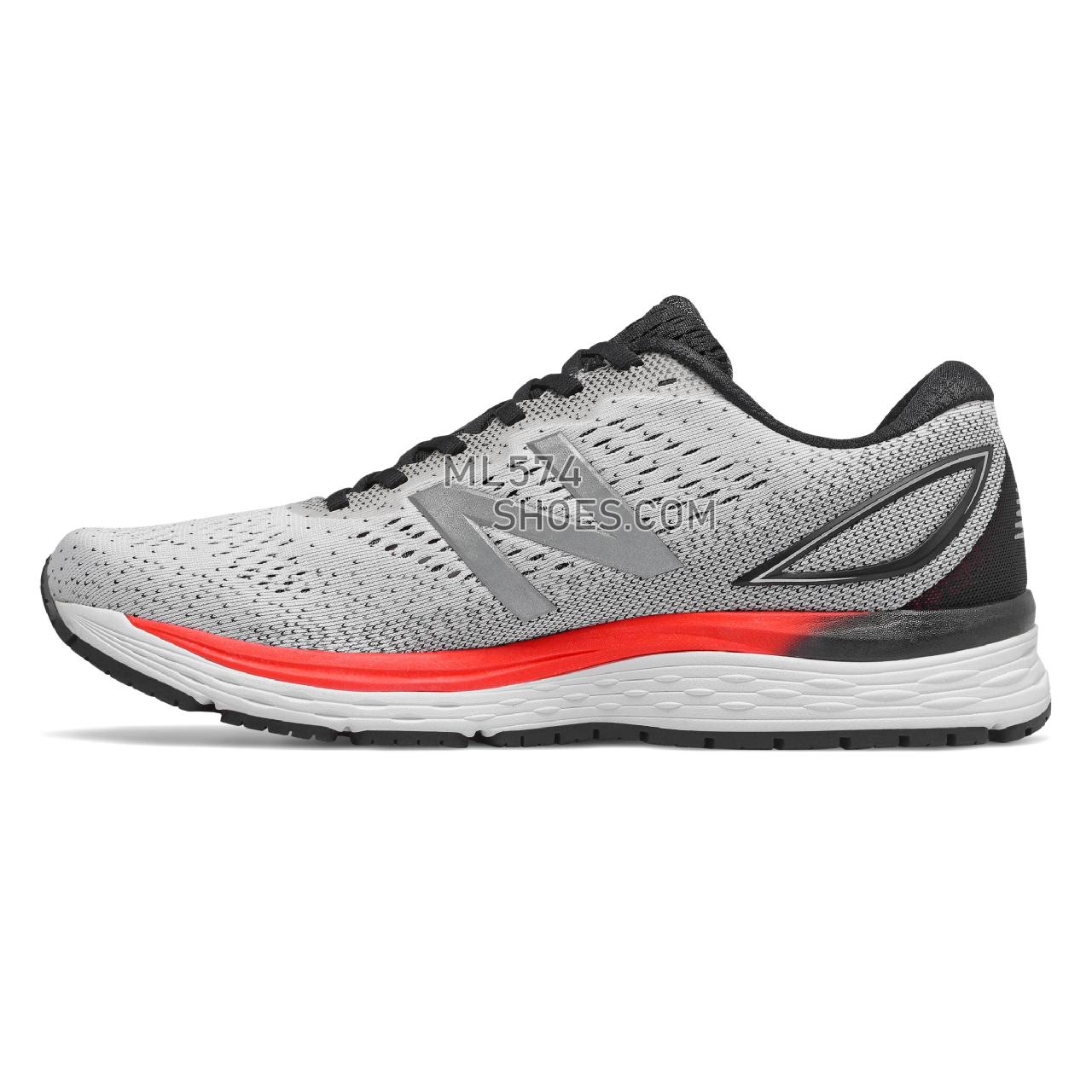 New Balance 880v9 - Men's Neutral Running - White with Black and Energy Red - M880WT9