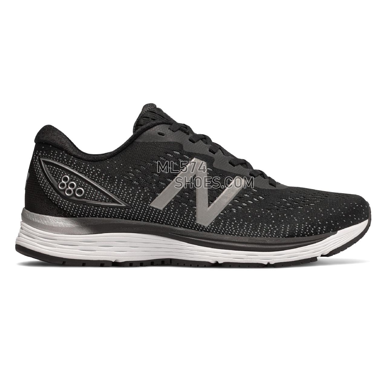 New Balance 880v9 - Men's Neutral Running - Black with Steel and Orca - M880BK9