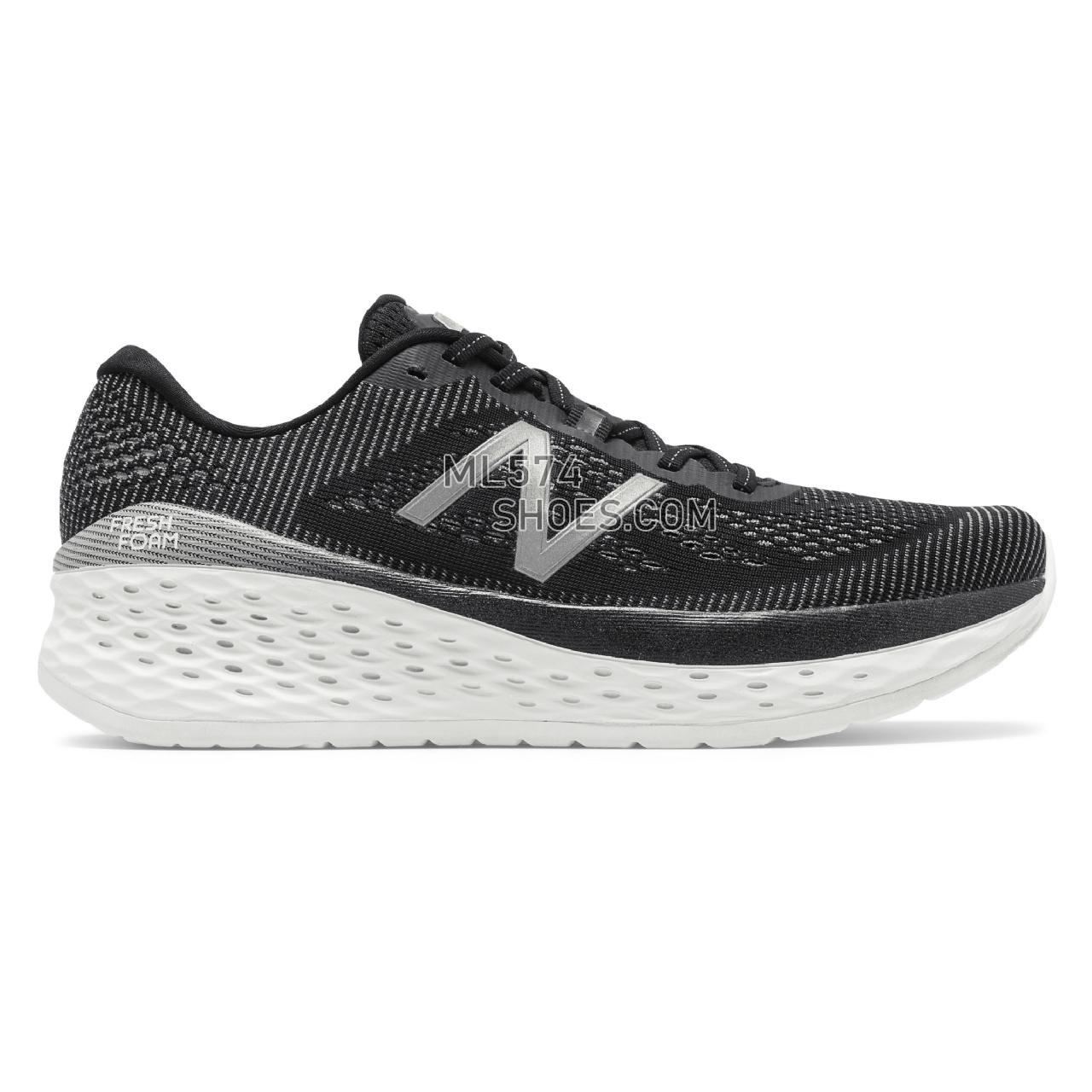 New Balance Fresh Foam More - Men's Neutral Running - Black with Orca - MMORBK