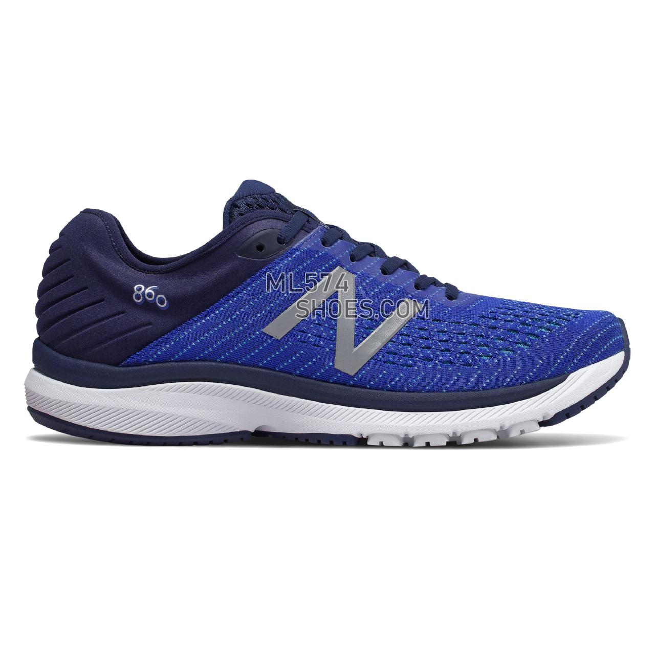 New Balance 860v10 - Men's Stability Running - UV Blue with Bayside and Pigment - M860B10